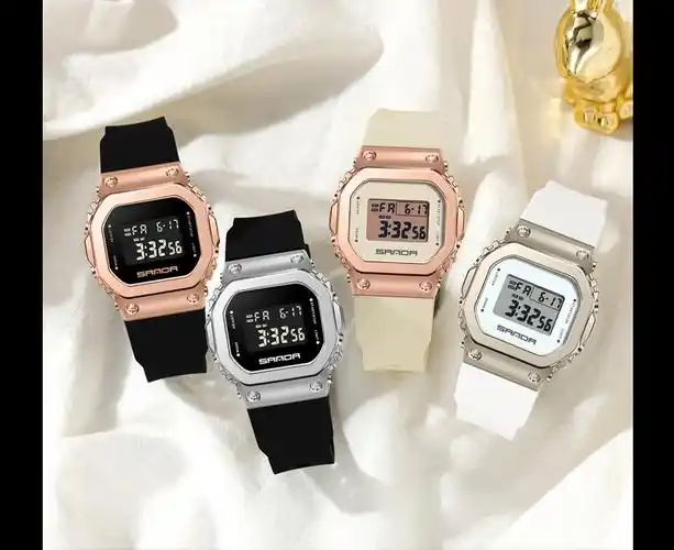 卡西欧ins风小方块手表男女士中学生方形独角兽潮流防水夜光闹钟电子