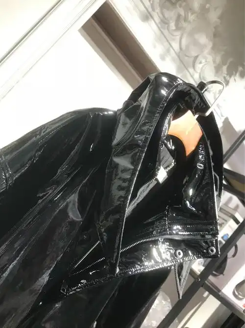 两色漆皮外套不潮不要钱好像是个爆款不怕比品质
