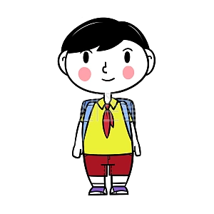 怪兽原创动画元素卡通小学生去上学详情图怪兽原创动画元素卡通小