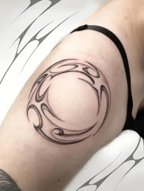 78液态金属月亮纹身