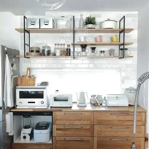 20套开放式日本厨房设计方案总结4个收纳技巧