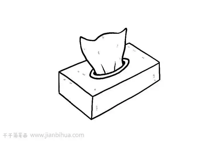 用纸巾擦鼻子简笔画可爱