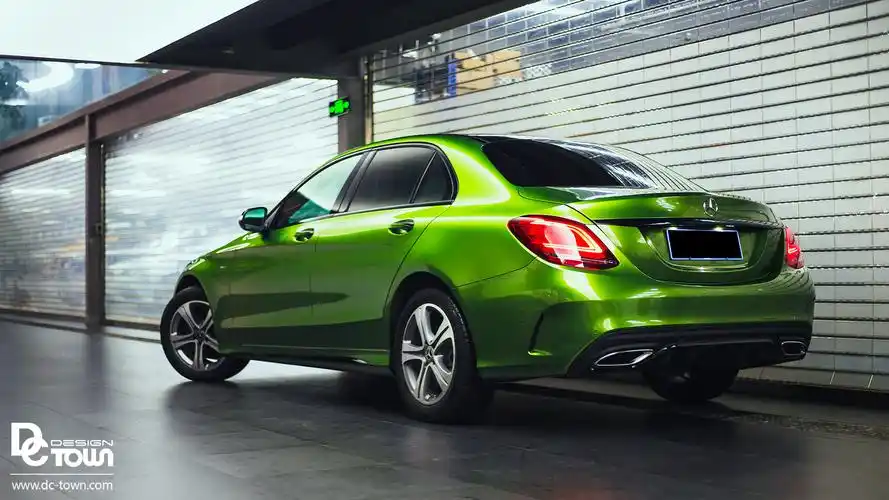 c260 整车改色糖果翡翠绿