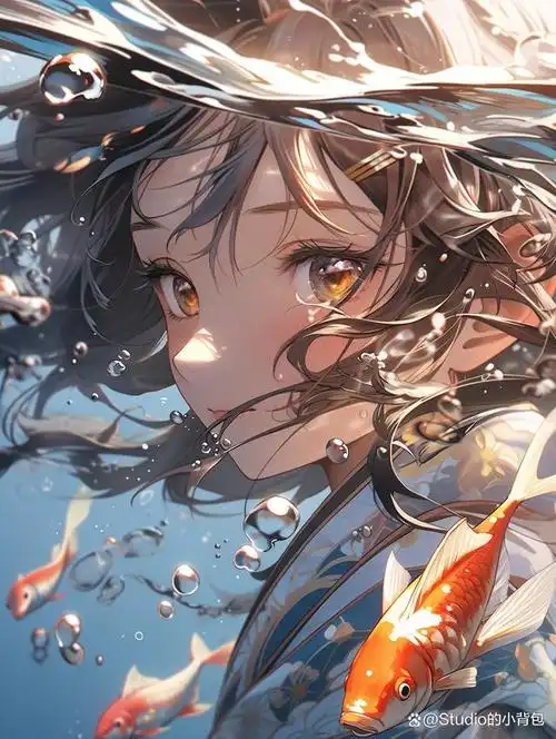 ai绘画|78水中少年 & 水中少女