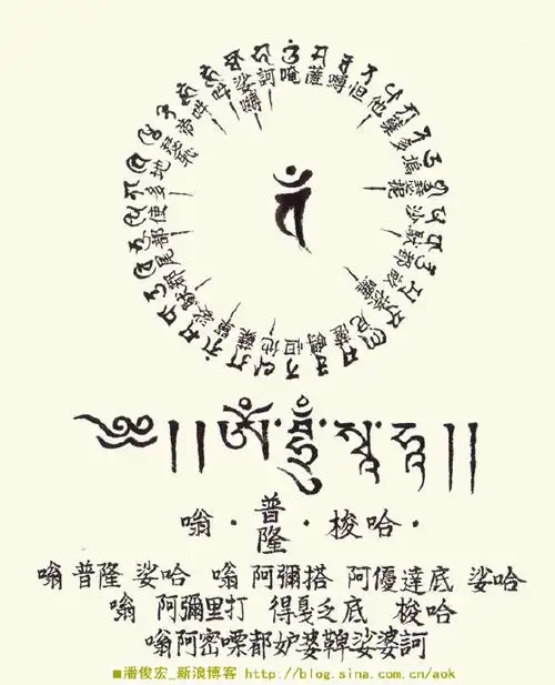 藏文)-51x21cm-2010年 blog 陀罗尼 藏文 潘俊宏 梵文 抄经 尊胜 佛顶
