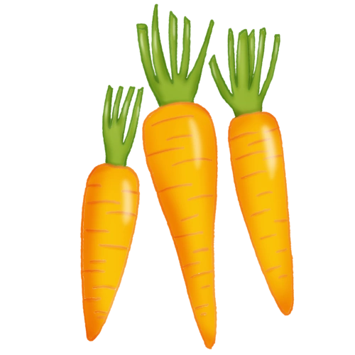手绘卡通蔬菜胡萝卜免抠素材