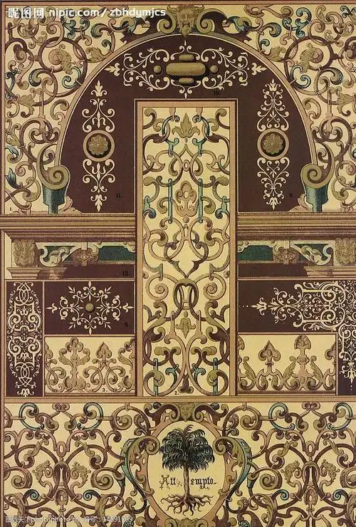 关键词:外国古典纹样 外国纹样 古典纹样 浮雕图案 古典壁画 装饰图