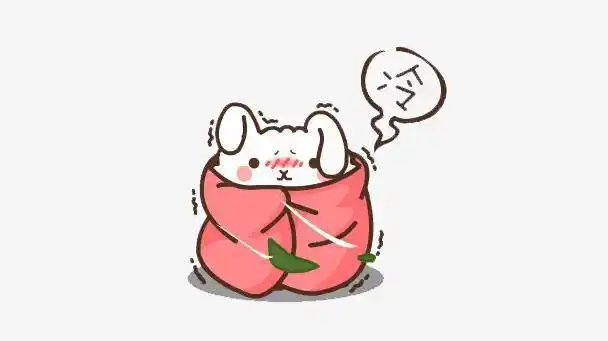 怕冷的兔子瑟瑟发抖装饰png