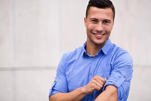 男青年,微笑,英俊,户外