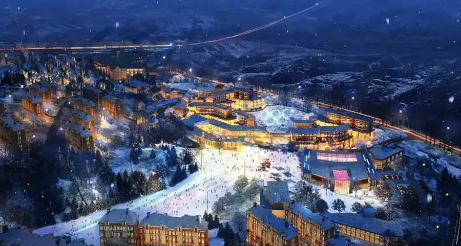 北欧中心跳台滑雪场,冬季两项中心,以太子城冰雪小镇为中心,在10公里