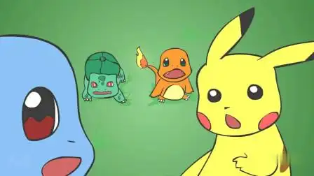 神奇宝贝:皮卡丘,小火龙,杰尼龟,妙蛙种子的大乱斗!萌化了