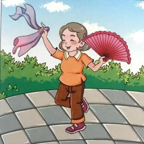 看图写话 爱跳广场舞的奶奶