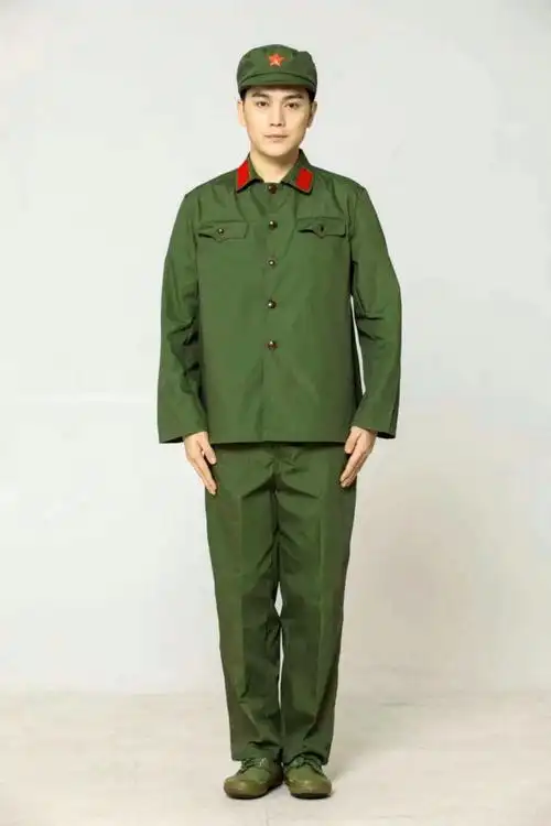 六五式军绿服装正宗的确良65式军迷战服六五式兵服老式老兵怀旧工装