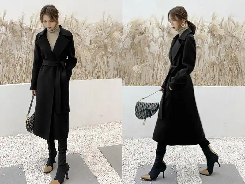 这个冬季最流行过膝羊绒大衣,搭配对的鞋子,谁穿谁时髦!