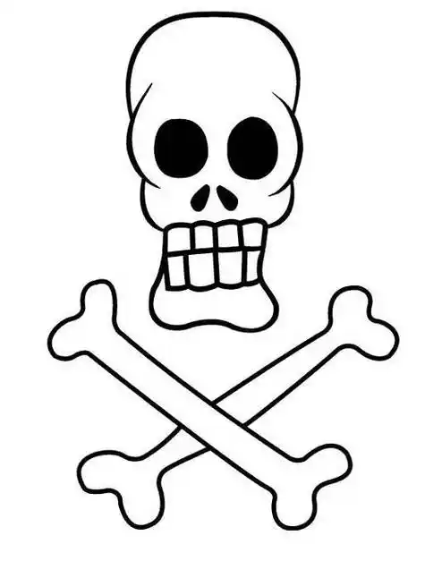 骷髅头简笔画 骷髅头简笔画 禁毒