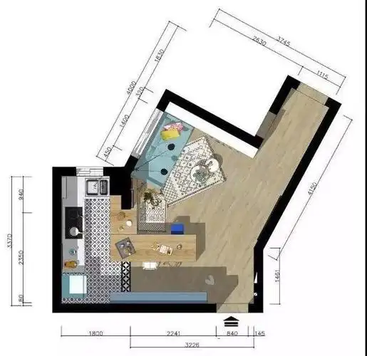 20㎡北欧风一居室,奇葩六边形户型!完工后朋友瞠目结舌,漂亮