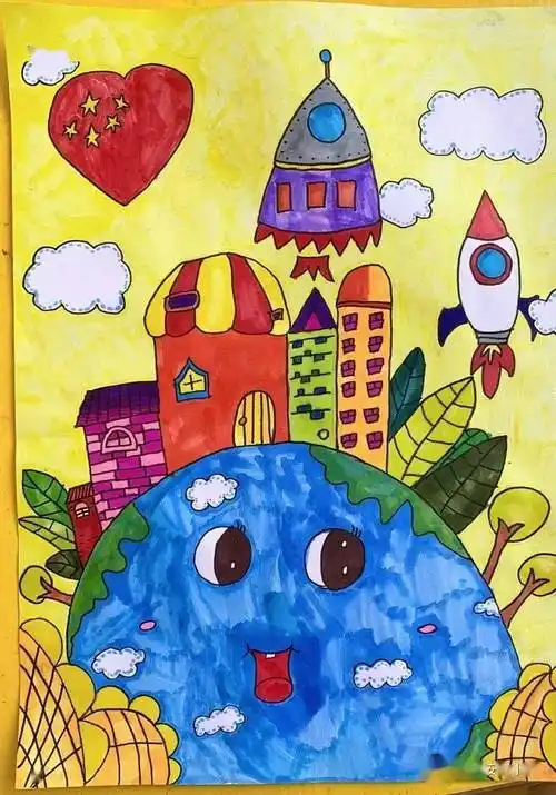 【地球一小时】童心妙笔 守护地球———宁安路小学环保小画家作品