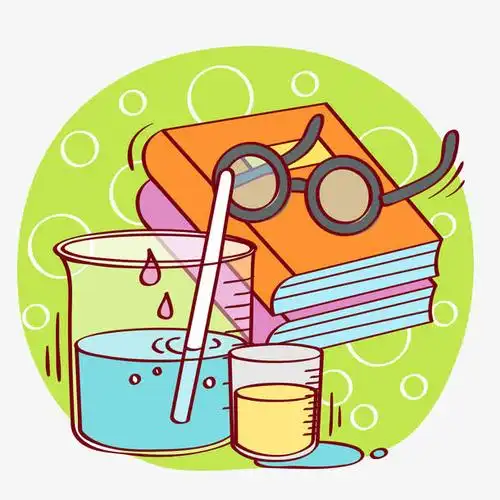 卡通化学实验器材