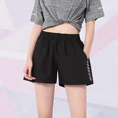 运动短裤女夏季宽松速干瑜伽健身套装大码冰丝跑步服薄款三分裤房