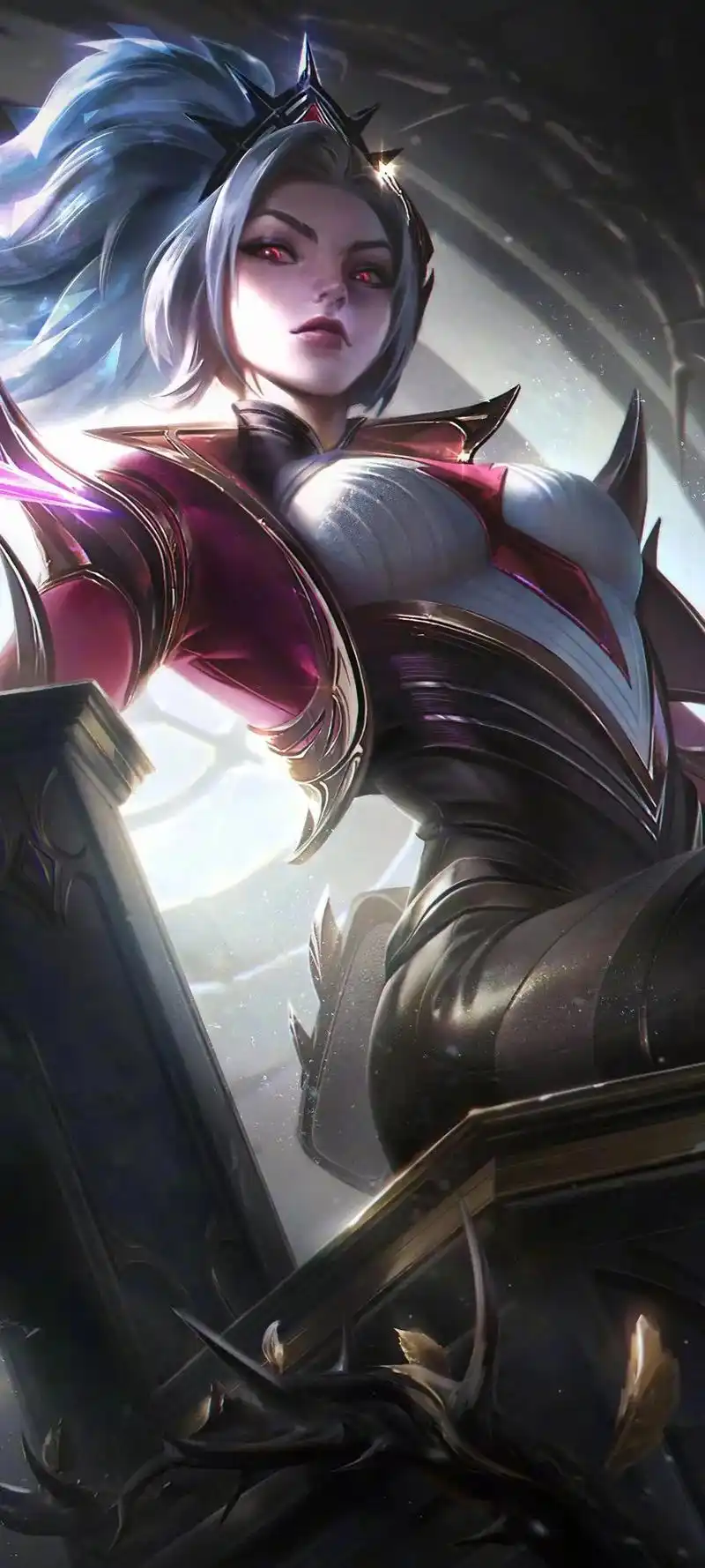 英雄联盟阿卡丽全面屏壁纸游戏英雄联盟阿卡丽全屏壁纸lol黑色玫瑰