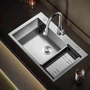 不锈钢水槽大单手工加厚厨房台洗下30碗4菜盆洗池洗手槽池