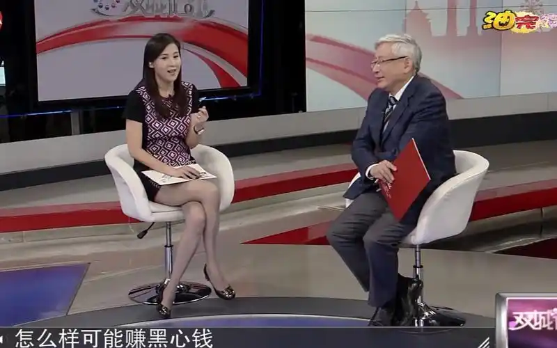 主持人王津元超薄灰丝配超短裙,极致轻熟大秀美腿,主持《双城记》