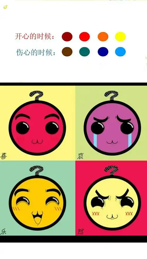 还可以用不同的颜色表达自己的情绪