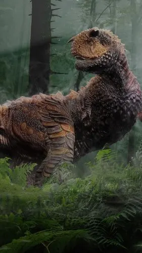 恐龙,树木,森林,创意图片