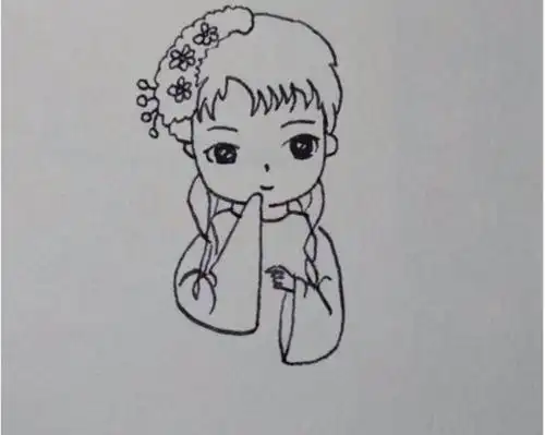 林黛玉简笔画步骤图红楼梦人物简笔画林黛玉林黛玉简笔画模板