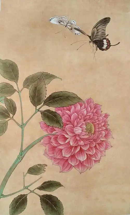 国画技法讲堂工笔大丽花的画法