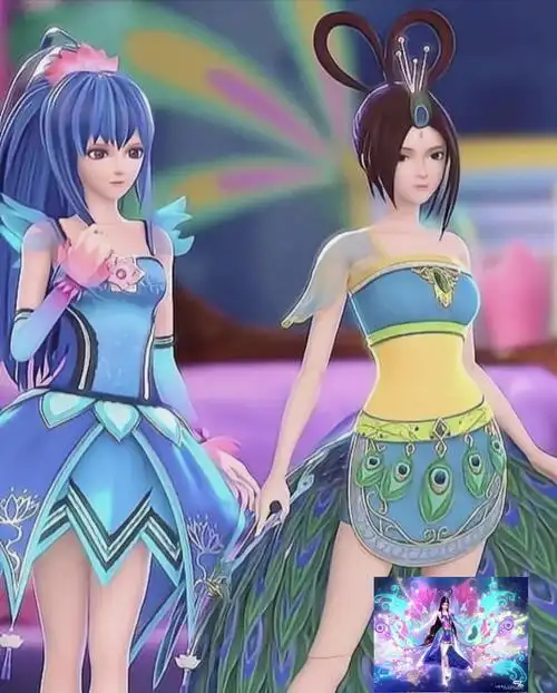 思思和孔雀的照片