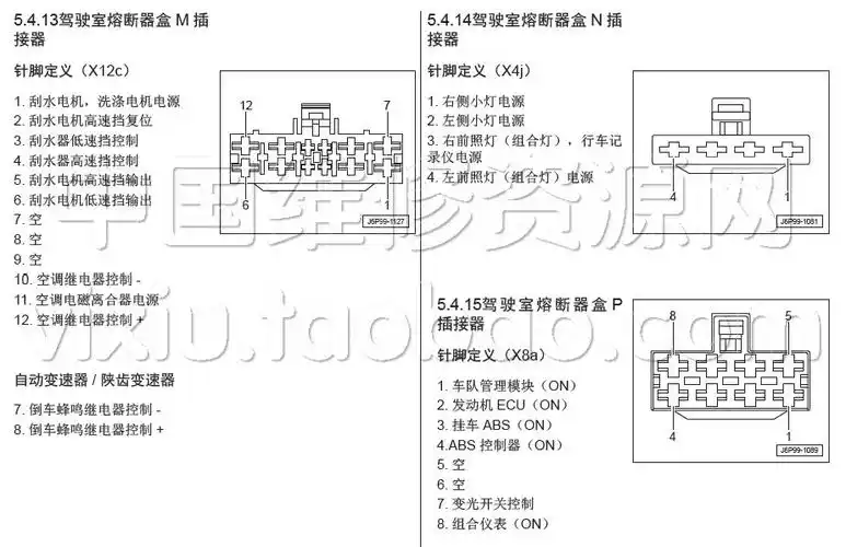 2016款一汽解放j6p卡车整车电路图册