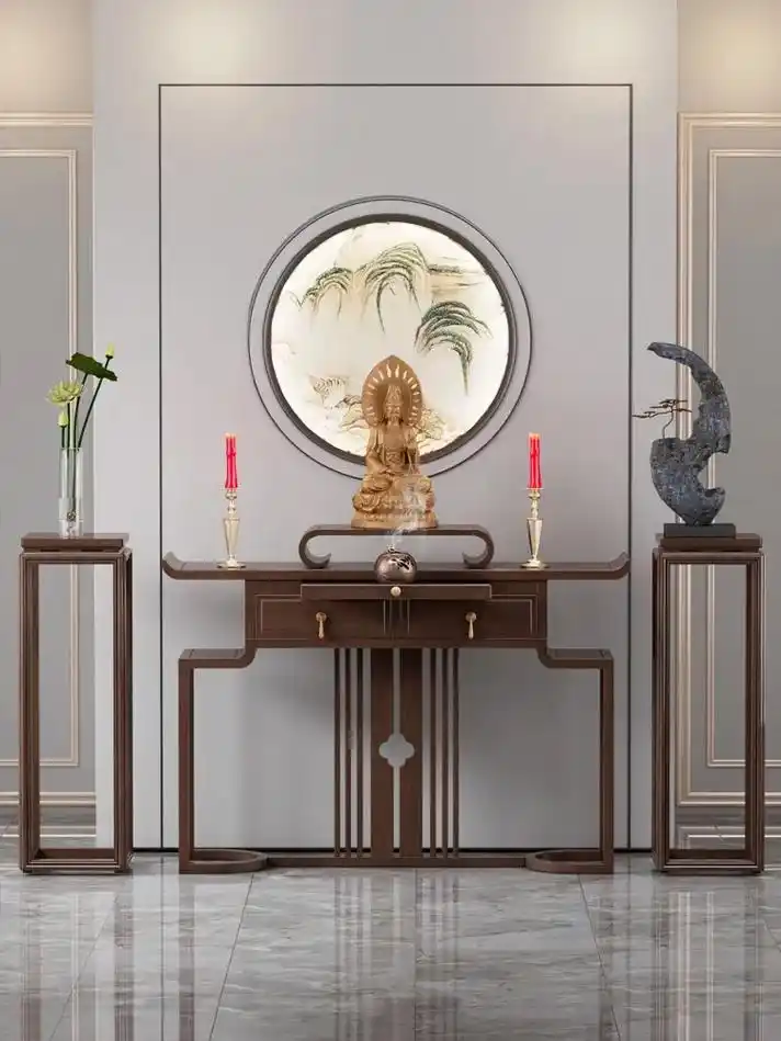 供桌香案实木佛台家用现代风格新中式供台佛龛香烛桌佛桌别墅玄关