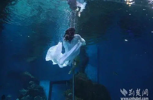 武汉女孩水下憋气秀钢管舞