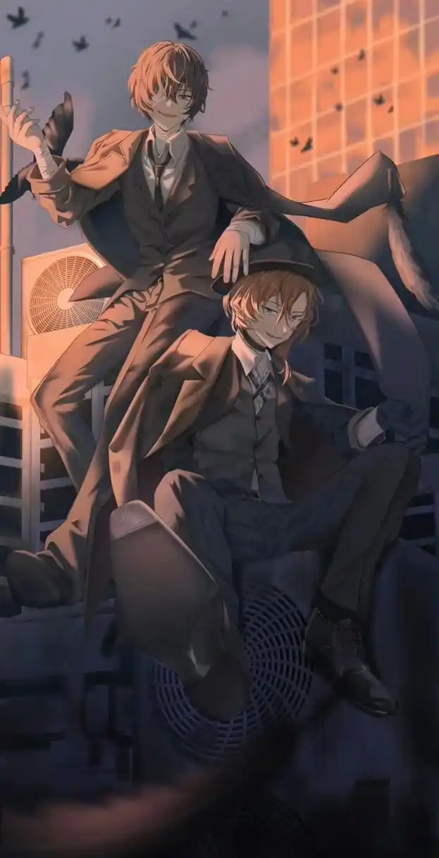 文豪野犬# 文豪 双黑,太中组合好帅呀! komiya_latte