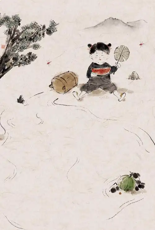 水墨—童年|插画|创作习作|马上画画_原创作品-站酷zcool