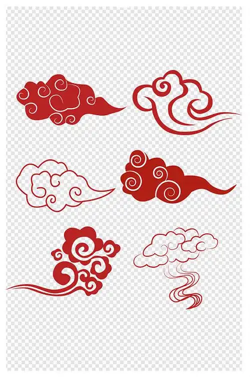 中国风古典祥云中式云纹花纹图案