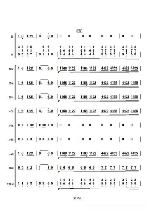 采茶灯(民乐小合奏总谱)