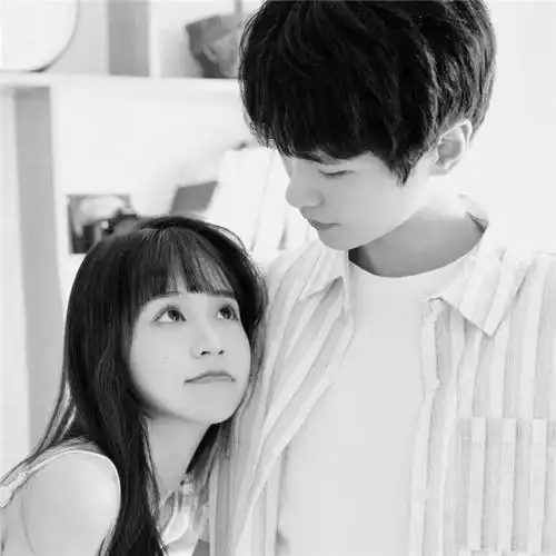 黑白男女情头图片真人