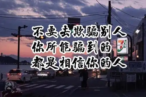 6.不要去欺骗别人,你所能骗到的,都相信你的人.