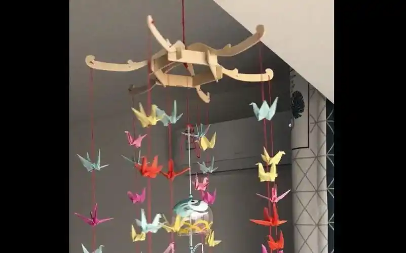 手工制作千纸鹤小风铃!