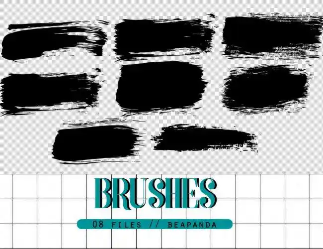 颓废的墨迹涂抹ps笔刷