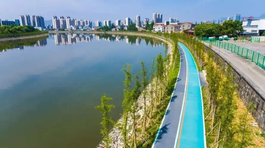 黄岩永宁江绿道下游段全线贯通!风景堪比壁纸