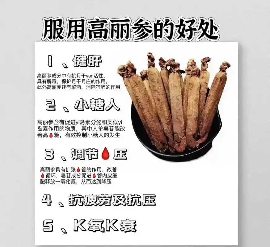 高丽参的好处和实用方法.