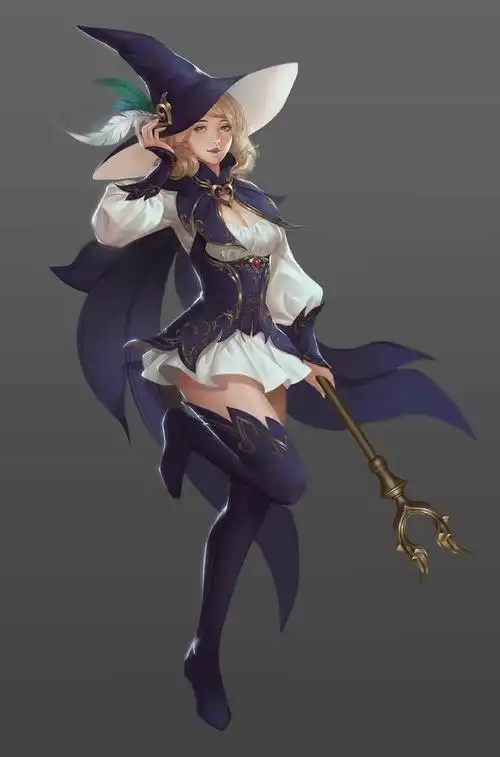 女法师 唯美 帽子