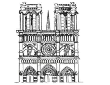 巴黎圣母院立面图