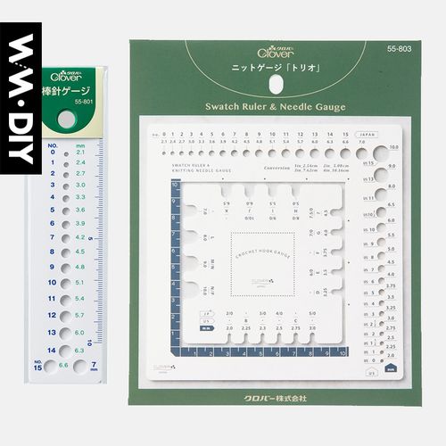 棒针大小测量尺棒针号卡55-801/803 diy布艺日本进口编织工具可乐