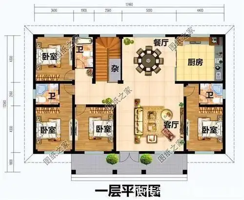 限高|农村一排五间平房图片设计图,不到25万就能建,还不用考虑限高