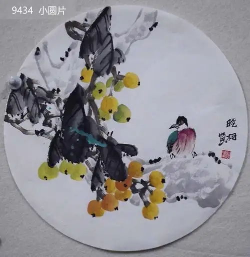 柯老师1圆片花鸟_花鸟_国画_装饰作品_园圆堂