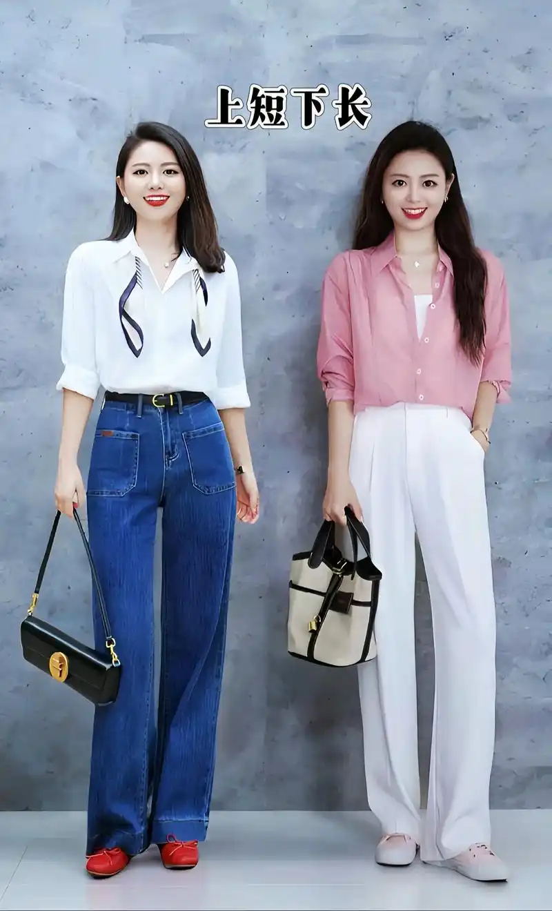 女生气质减龄穿搭技巧.每天不同样的穿搭,上短下长,气质时尚, - 抖音